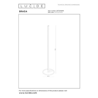 Braga CCT Dim LED floor lamp (22W)