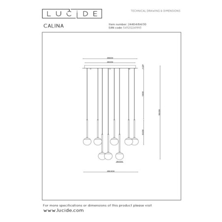 Calina LED Pendant Lamp (12x7.7W)
