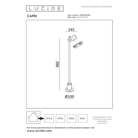 Outdoor LED table lamp Capri (8W)