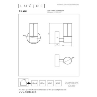 Filani Outdoor LED Wall Light (6.5W)