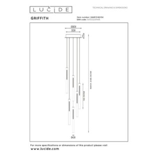 Griffith LED Pendant Lamp (6x6W)