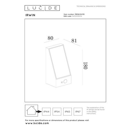 Irwin Outdoor LED Wall Light (2W)
