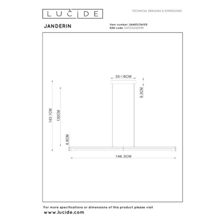 Janderin LED Pendant Lamp (16.5W)