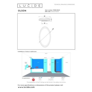 Olson LED Ceiling Light for Bathrooms (36W)