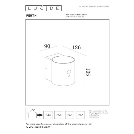 Outdoor LED Wall Light Perth (1W)