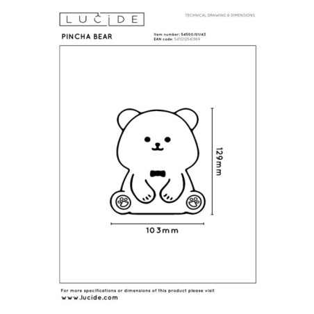 Sobremesa LED Pincha bear (0.5W)