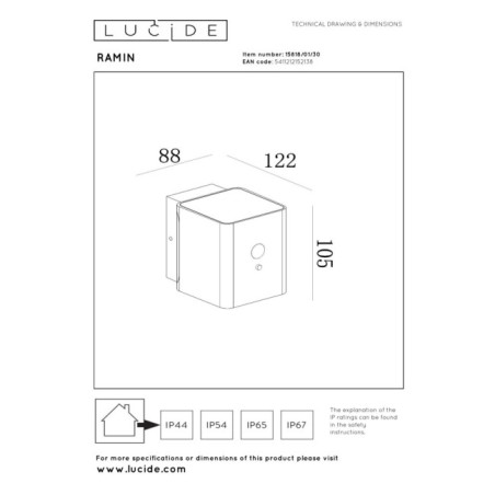 Outdoor LED Wall Light Ramin (1W)