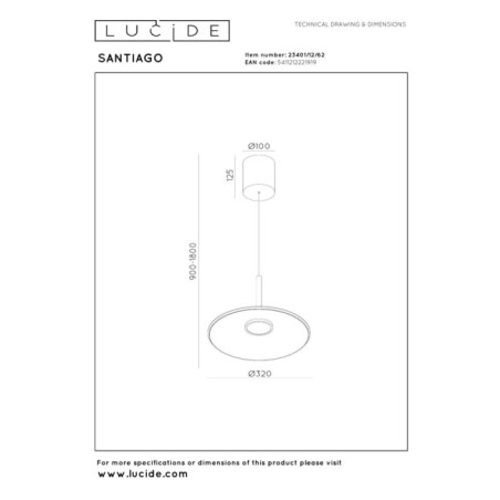 LED Pendant Lamp Santiago (16W)