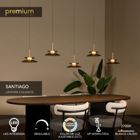 LED Pendant Lamp Santiago (5x10W)