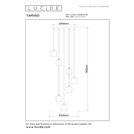 Tamino LED Pendant Lamp (7x7W)