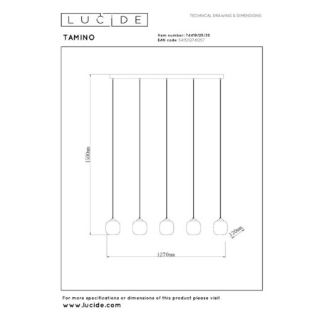 Tamino LED Pendant Lamp (5x5.6W)