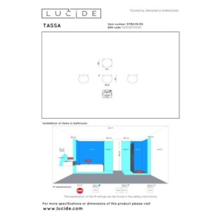 LED Ceiling Light for Bathrooms Tassa (12W)