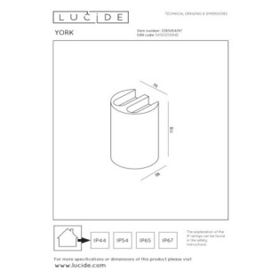 York Outdoor LED Wall Light (4x1.2W)
