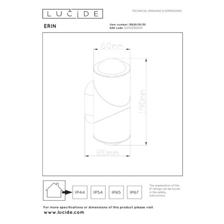 Outdoor LED Wall Light Erin (2x5W)