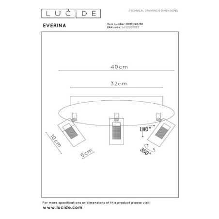 Everina LED Ceiling Light (3x5W)