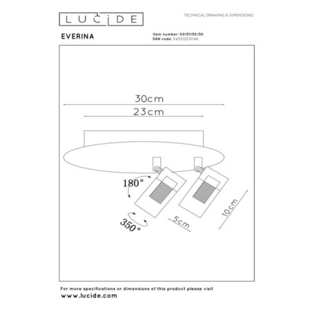 Everina LED Ceiling Light (2x5W)