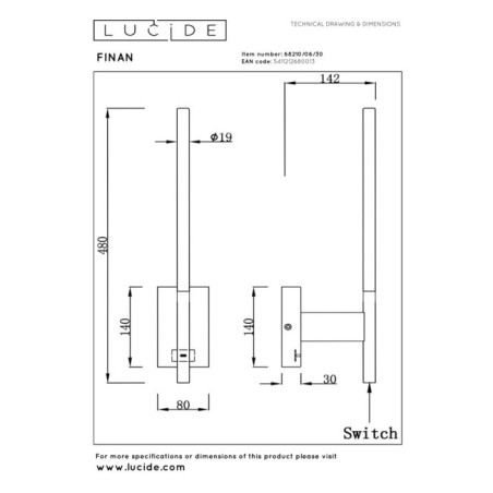 Finan LED Wall Light (6W)