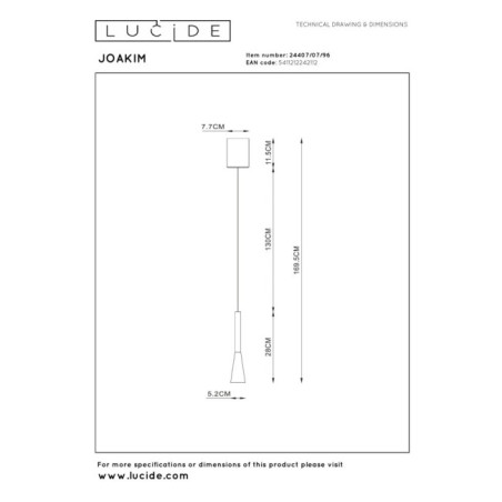 Joakim LED Pendant Lamp (7W)