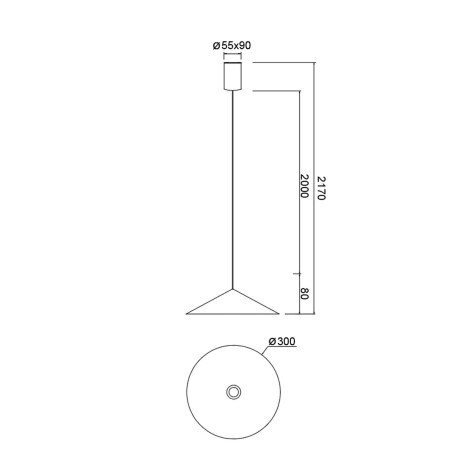 Lámpara colgante LED Cono (10W)