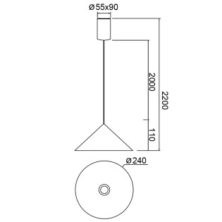 Lámpara colgante LED Cono (10W)