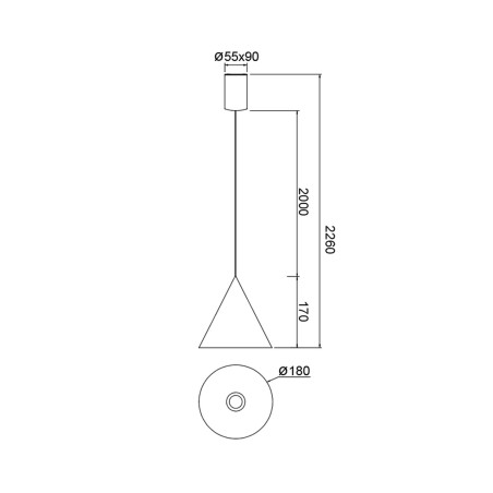 Lámpara colgante LED Cono (10W)