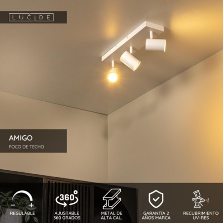 Regleta de techo Amigo (3 luces)