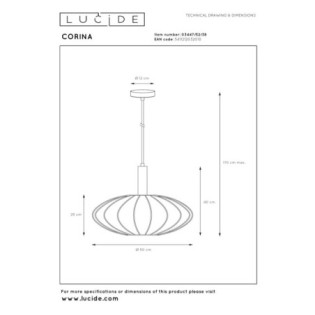 Lámpara colgante Corina