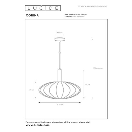 Lámpara colgante Corina