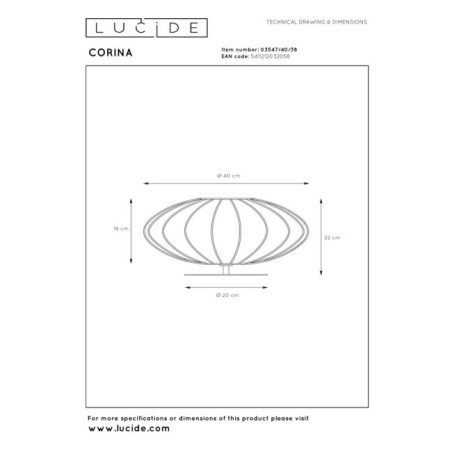 Lámpara de mesa Corina
