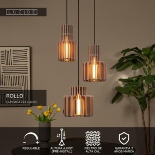 Lámpara colgante Rollo (3...