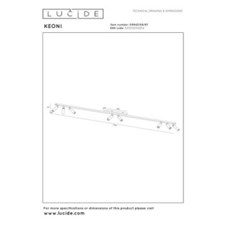 Regleta de techo Keoni (8 luces)