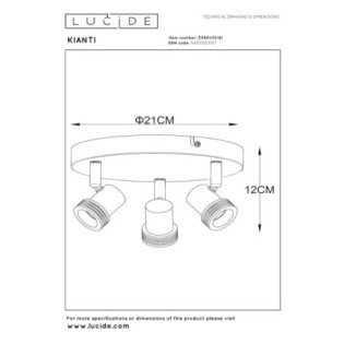 Kianti ceiling flush light (3 Lights)