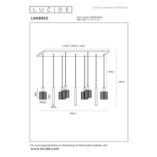 Lambres pendant lamp (6 lights)