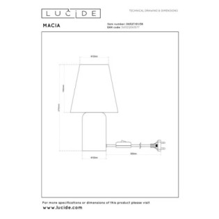 Lámpara de mesa Macia