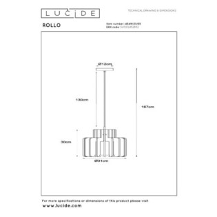 Lámpara colgante Rollo I