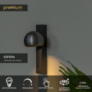 Aplique de pared LED Esfera...