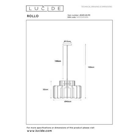 Lámpara colgante Rollo II