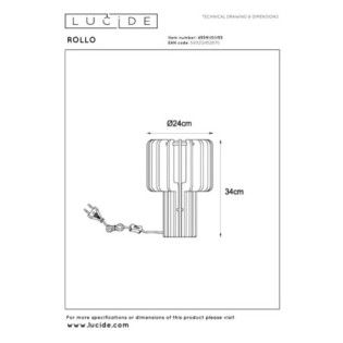 Lámpara de mesa Rollo