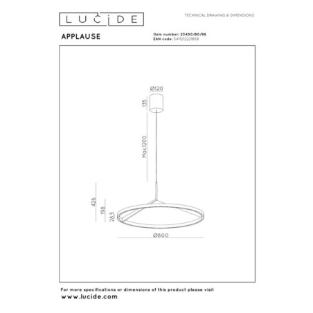LED Ceiling Lamp Applause CCT (50W)
