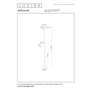 LED Floor Lamp Applause CCT (25W)
