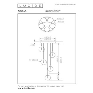 Gisela LED Ceiling Lamp (5x3.8W)