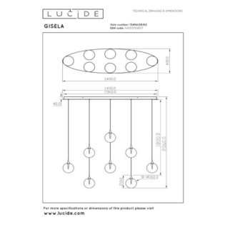 Gisela LED Ceiling Lamp (8x3.9W)