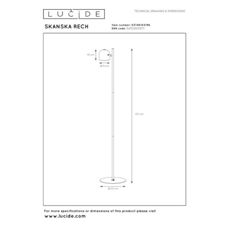 Skanska LED Floor Lamp Rech CCT (3W)