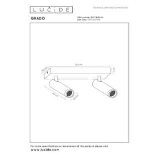 Regleta de techo Grado (2 luces)