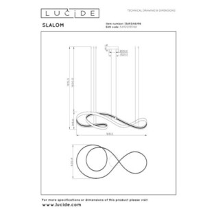 LED Ceiling Lamp Slalom CCT (80W)