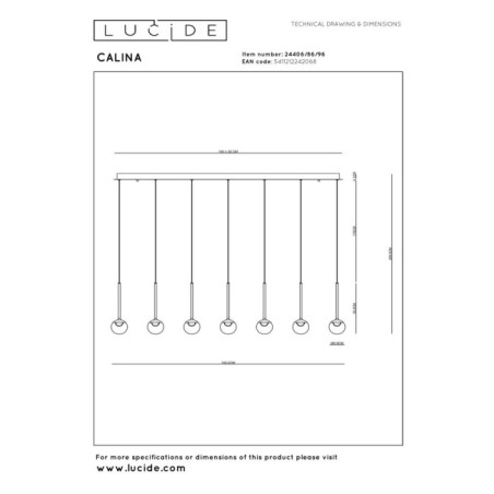 Calina II LED Ceiling Lamp (12x7W)