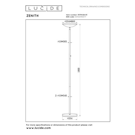 Zenith LED Floor Lamp (20W)