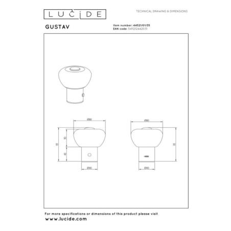 LED Table Lamp Gustav II (0.8W)