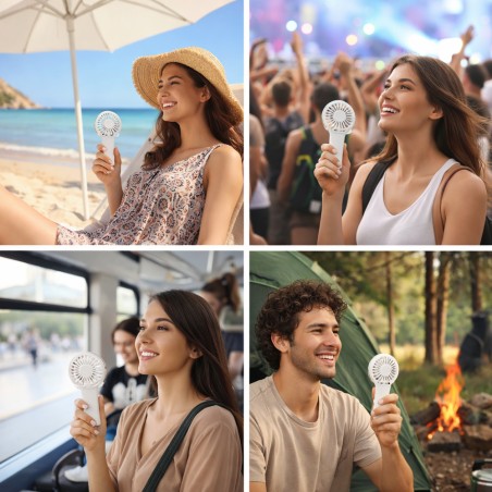 Ventilador de mano Bris Blanco 5 Vel.