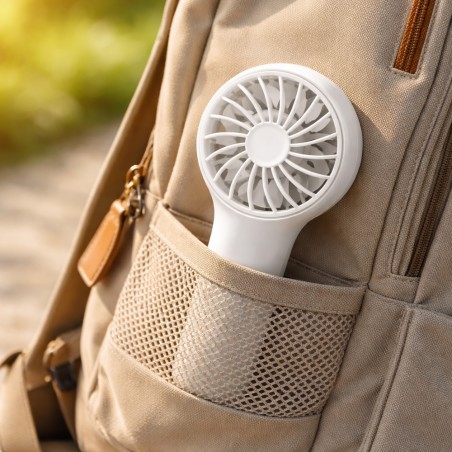 Bris White Handheld Fan, 3 Speeds